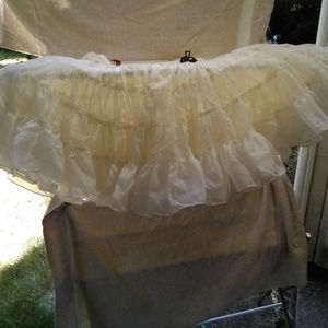 Ladies White Siffon Square Dance Petty Coat